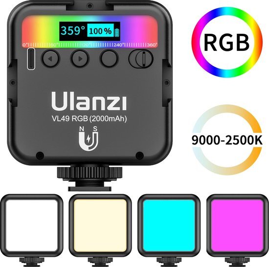 Ulanzi VL49 RGB Multi Color LED-videolamp