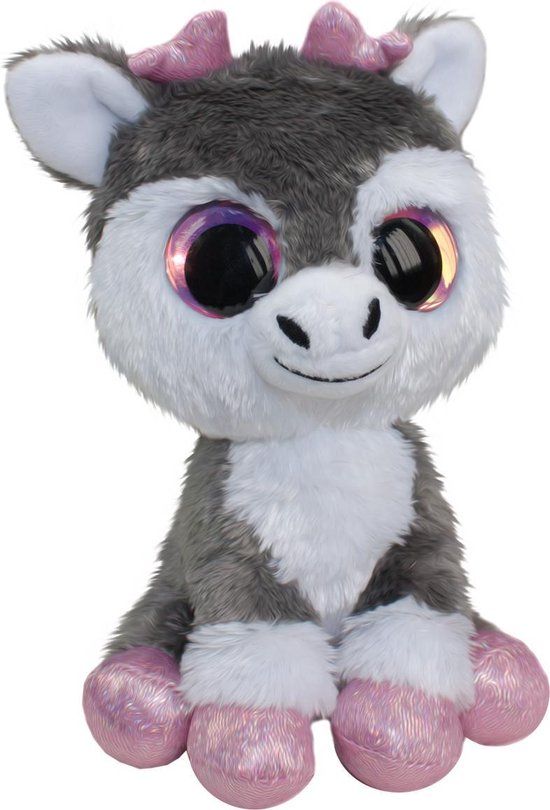 Lumo Reindeer Poro Classic 15cm Plush Toy - Grey, Pink, White