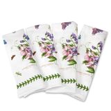 Botanische Portmeirion Home & Gifts katoenen servetten, meerkleurig, 45 x 45 x 1 cm, 4 stuks