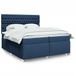 Maison Exclusive - Boxspringbed met matras, blauw, 200x200 cm, textiel
