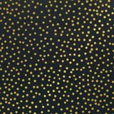 Merkloos / Sans marque rotolux Matzwart Inpakpapier Confetti Dots Goud – 50 cm × 100 m