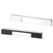 Viefe Poignée de meuble BLOK en aluminium, largeur 160 mm, aspect inox - blanc