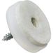 Adsamm FP-S-WH-28-16 FP-S-WH-28 16 x viltglijders met schroef, wit, Ø 28 mm