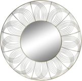 DKD Home Decor Wandspiegel Gouden Metaal Rond