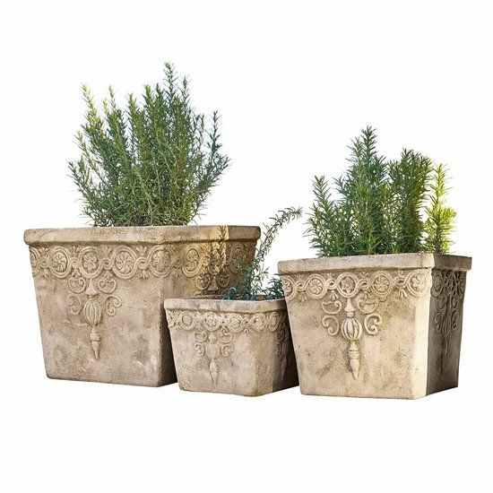 LOBERON Sierpot set van 3 Bissone terracotta