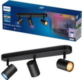 Philips Smart Lighting Opbouwspot 3 Spots Zwart GU10 RGB