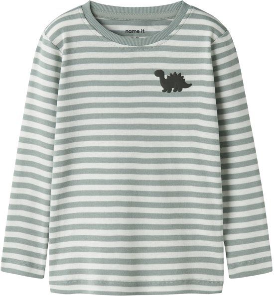 NAME IT NMMVILLY LS SLIM TOP NOOS Jongens Lange mouwen shirts Maat 92 Katoen Groen