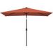 Parasol d'extérieur avec mât en métal 300x200 cm terre cuite