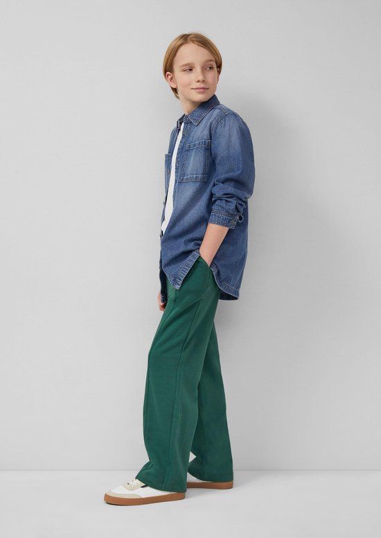 s.Oliver Kinderen Dennengroen Katoen Elastaan Regular Fit Leggings - Maat 152