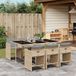 Maison Exclusive - Ensemble de jardin extérieur, 7 pièces, avec coussins, mélange de couleur beige, en polyrotin