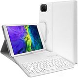 KARYLAX Azerty Bluetooth-toetsenbord voor Apple iPad Pro 12,9 inch (2021), wit