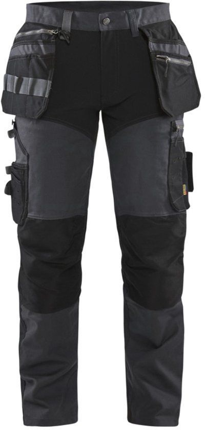Blåkläder Werkbroek met stretchpanelen en spijkerzakken 1599-1343 - Donkergrijs/Zwart - C54