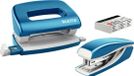 Leitz WOW Metalen Mini Nietmachine En Perforator Set - Blauw Metallic