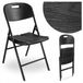 Chaise de réception pliable noire sans marque HDPE et acier