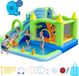 VEVOR Opblaasbaar Water Springkasteel, 344x374x213cm, Springkasteel met Waterglijbaan, Springkasteelelementen, Basketbalring, Zwembadje en Ringwerpspel, voor 3-4 Kinderen (3 tot 8 Jaar)