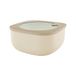 Guzzini Store&More Kitchen Active Design luchtdichte containers met laag profiel voor koelkast/vriezer/magnetron, 19,5 x 19,5 x 9,3 cm, maat L, bruin (klei)
