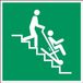 ARBOwinkel.nl Evacuatiestoel sticker, 100 x 100 mm, Multi colors, Folie