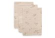 Jollein Woolly Hydrofiel Washandjes 15x20cm (3-pack) Beige Katoen