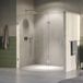 Brauer Void - Porte de douche - 2 pièces - Verre transparent - 190 x 200 cm - Réversible - avec porte battante 70 cm - Sur verre - incl. revêtement en verre - Couleur PVD acier inoxydable