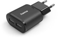 Hama 12W Oplader - 2x USB-A - Zwart
