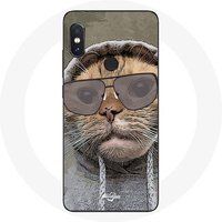 Maniacase Hoesje voor Xiaomi Redmi Note 5 AI Dual Camera Cat met grappige fotokap Dieren