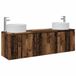 vidaXL Badkamerkastenset 3 st Oud hout 161,5 x 44,5 x 80 cm