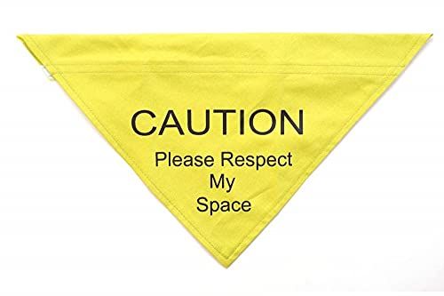 Ancol Respect My Space Warning Bandana voor Hond - Geel - Klein/Medium