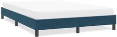 vidaXL Bedframe zonder matras, 140x210 cm, fluweel, donkerblauw