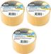 Merkloos / Sans marque Set van 3x Dubbelzijdige tape / tapijttape - 50 mm x 10 m - Bruin - Universeel - Dubbelzijdig tapijt plakband