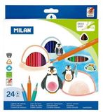 Milan Driehoekige Kleurpotloden Set - 24 Levendige Kleuren