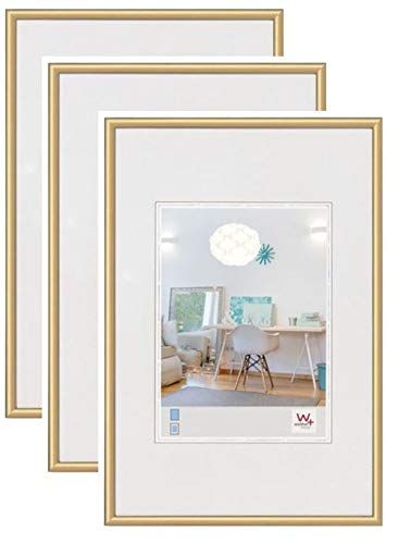 Walther Design New Lifestyle Kst.Frame - Gold - 13 x 18 cm - Pack of 3
