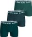 Björn Borg Cotton Stretch boxers - heren boxers normale lengte (3-pack) - 2 tinten groen en groen met blauwe print
