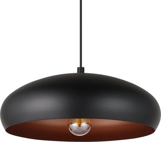 EGLO Mogano 1 Hanglamp - Ø 40 cm - Zwart/Koper