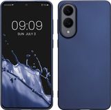kwmobile telefoonhoesje geschikt voor Samsung Galaxy S25 Edge - Back cover in metallic blauw