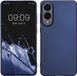 kwmobile telefoonhoesje geschikt voor Samsung Galaxy S25 Edge - Back cover in metallic blauw