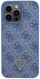 Guess 4G Triangle Crossbody Back Case - Blauw - Geschikt voor Apple iPhone 15 Pro