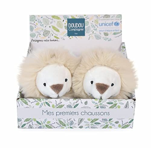 Doudou et Compagnie Unicef pantoffels leeuw DC3999