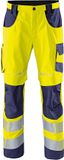 KÜBLER Reflectiq Werkbroek Heren Signaalgeel/Donkerblauw - Kniezak - Klasse 2