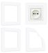 Merkloos 4 Stuks Surround Cover voor Lichtschakelaar - Zachte Siliconen Wanddecoratie (Wit)