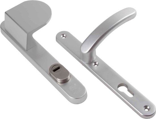 Ami Veiligheids schildgarnituur SKG Ovaal - duwer/kruk - deurdikte 55/60 mm - linkswijzend - KT 92 - F1 - DKR 378 Rota