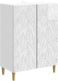 vidaXL Dressoir Hoogglans Wit Bewerkt Hout