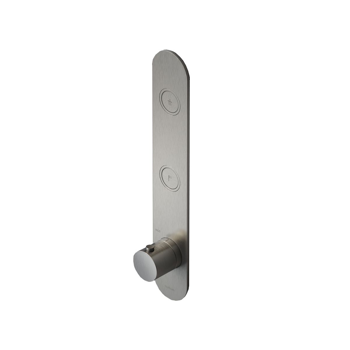 hotbath Douchekraan Cobber Inbouw Thermostatisch Verticaal Geborsteld Messing PVD 2 Pushbuttons
