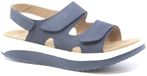 Joya Panama Blue Sandalen Dames Blauw Nubuck Klittenband Wijdte H
