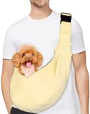 Famanu – Omkeerbare Draagzak voor Honden en Katten – Handsfree Crossbody Huisdierdrager met Verstelbare Band en Veiligheidshaak