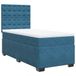 vidaXL Boxspringbed met matras, fluweel, blauw, 90x190 cm