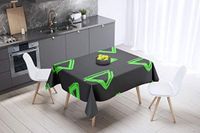 Bonamaison Tafelkleed, Anti-Mold, Sneldrogend, Waterdicht, 100% Polyester Tafellaken, Neon groene rook, 140 x 140 Cm
