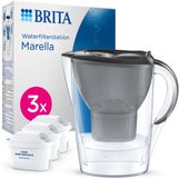 BRITA Waterfilterkan Marella Cool 2,4L Grijs incl. 3 MAXTRA PRO ALL-IN-1 waterfilterpatronen