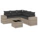 VidaXL 6-delige Loungeset met kussens, poly rattan, lichtgrijs
