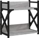 vidaXL Printerstandaard 2-laags 40x20x40 cm bewerkt hout grijs sonoma