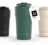LARS NYSØM Bevægelse Thermos Coffee Mug-to-go 500ml - BPA-vrij met Isolatie - Lekvrije Roestvrijstalen Thermosbeker (Pine Green)